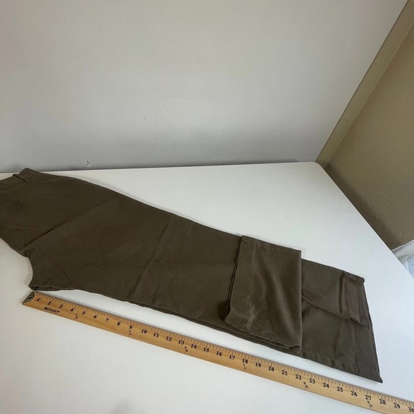 Lauren Ralph Lauren Straight Leg Trouser Pants Womens 12 Brown Mid Rise Pockets - Picture 8 of 11